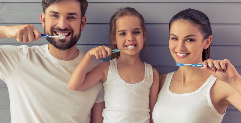 brushing teeth